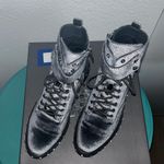 Vince Camuto Women’s VC Talorini Smooth Velvet Granite Peak Studded Combat Boots Photo 3