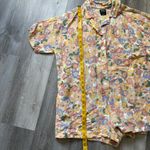 RVCA Floral Blossom Romper Medium Linen Pearlescent Button Down Pockets Photo 10