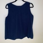 Time & Tru  Blue 100% Cotton All Over Embroidered Shell Sz Medium Photo 1