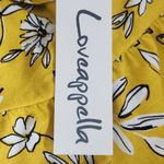 Loveappella  Yellow Floral Mini Dress with Open Tie Back NWT Size XL Photo 8