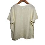 Flax NEW  100% Linen Cream Short Sleeve Top Oversized Photo 2