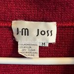 JM Joss Mohair Wool Red Cardigan/Shacket Buttom Down Size Medium Cabincore‎ Cozy Photo 2
