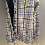 LL Bean Quilted Shirt Jacket Medium Vintage Blue Photo 2