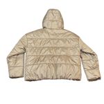 Nike  Therma Fit Hooded Puffer Jacket Beige Orange L‎ Women's Winter Photo 6