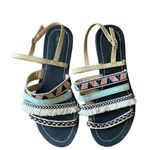 Restricted Woman’s Boho Festival Sandals. Size 9. Blue Photo 3