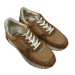 Madewell Kickoff Trainer Sneakers Leopard Calf Hair Nubuck Faraway Sky Size 8.5 Photo 2