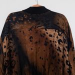 Adrianna Papell VTG Womens Silk Blouse Size 10 Brown Animal Print Retro Fall Photo 6
