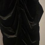 Black Corset Velvet Sexy Bodycon Milkmaid Mini Ruched Dress Sweetheart Fairycore Size M Photo 5