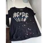 Chaser  AC DC Let There Be Rock Graphic T Shirt Distressed Splatter Black M Photo 4