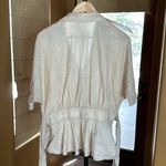 NWT NY&C New York & Company Linen Blend Blouse Size XL Tan Photo 6