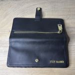 Steve Madden Wallet Black Soft Leather Gold Accents Card Holder Snap Closure Photo 6