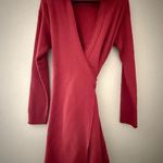 Frank & Eileen NWT Willa Triple Fleece Wrap Dress Cranberry Size Small Photo 7