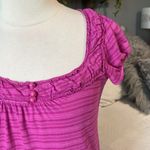 Dolled Up Romantic  Retro Pink Knit Top Short Sleeve Photo 4