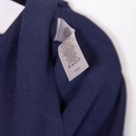 Elie Tahari NEW Braided Collar Knit Stretch Half Sleeve Sweater Navy Blue XL Photo 4