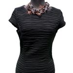 Cache  Black Dress New Stretch LBD Lined Shirred Ruched Body Shaping $188 NWT Photo 1