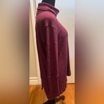 We The Free Free People  Oversized Split Back Turtleneck Sweater Tunic‎ Top Plum Photo 11