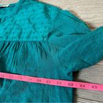 Anthropologie  x Pilcro and Letterpress Mila Top turquoise sz S Photo 4