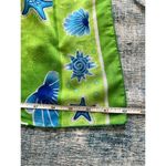 Bright Green Blue Seashell Ocean Semi Sheer Scarf Photo 4
