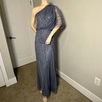 Adrianna Papell Sequined One-Shoulder Gown Photo 8
