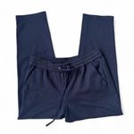 Loft Blue and White Striped Drawstring Pants Size Medium Photo 0