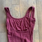 Dazy Women's Burgundy Tank Top Red Photo 2