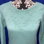 Aerie Real Soft Tee Size XS Teal Long Sleeve Pocket tee Photo 4
