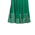 Anthony Richards Pleated Floral Midi Skirt Green Size MP Vintage Coastal Cottage Size M Photo 5