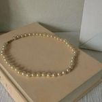 Champagne Pearl Ivory Short Necklace Vintage “Zionne” Twist Clasp Bauble Jewelry White Photo 0