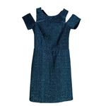 Topshop NWT Dress Womens 2 Blue Glitter Sparkly Shimmer Cold Shoulder Party Y2K Photo 1