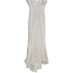 Lulus Loveliest Dream White Satin Jacquard Backless Mermaid Maxi Dress Size L Size L Photo 6