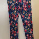 Vintage U Cute Womens Juniors Floral Light Denim Jeans Size 11 Blue Red Green Photo 4