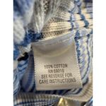 Studio Works Blue White Black Striped Mock Neck Long Sleeve Knit Sweater Size S Photo 3