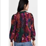 Farm Rio Women’s Bird Flowers Pleated Shirt Multicolor Photo 5