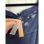 NWT Denim Chambray Floral Embroidered Dress Size Large Western Rodeo Boho Blue Photo 5