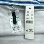 J.Crew Womens Textured High Rise Bikini Swim Bottom Striped Blue White 3X Photo 2