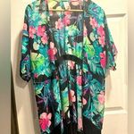 OP Kimono with Floral Print with Barbas Women, Size XL Photo 0