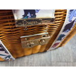 Draper James  Elliston Wicker Top Handle Satchel - Beige In Natural/ Multi Purse Photo 6