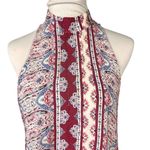 Free People  Women's Red Paisley Striped Halter Mini Dress Size M Photo 1