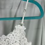 The Clothing Company  White Pleated‎ Lace Cold Shoulder Dress M Romantic Bridal Photo 2