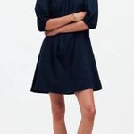 Madewell  Square Neck Puff Sleeve Dress 4‎ Blue NWT Travel Resort Shower NS986 Photo 0