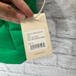 MOTHER Ol' West Puffer Vest Womens Size XL Bright Green Faux Leather Sherpa New Photo 4