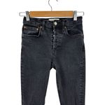 We The Free Free People Black Stella Rip High Waisted Skinny Jeans Raw Hem 24 Photo 3