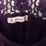 R Jean Purple Crochet Back Tank Top | Juniors Size Large | Flowy Sleeveless Blou Purple Photo 4