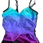 Miracle suit ombré color one piece bathing suit size medium Purple Photo 1