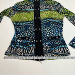 Joseph Ribkoff  Twin Set Full Zip Jacket Camisole Tank Top SZ 12 Black Green Blue Photo 8