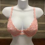 Felina  Light Pink Peach Knit Lace Bra Size 36D Photo 0