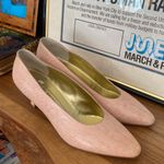 VINTAGE 80s 90s Bruno Magli Peach Pink Embossed Leather Pump Sz 10 Made in Italy Photo 4