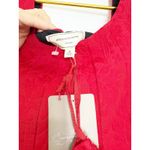 Anthropologie NWT Moulinette Soeurs Red Brocade Dress Size 8 Jacquard Fit Flare Photo 5