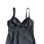 Tropical Escape  Black Sweetheart Ruched One Piece Bathing Suit Swimsuit Size 14 Photo 1