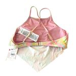 Roxy Juniors Bikini Top Tropics Hype Crop Swirl Pastel Pink Blue M Photo 4